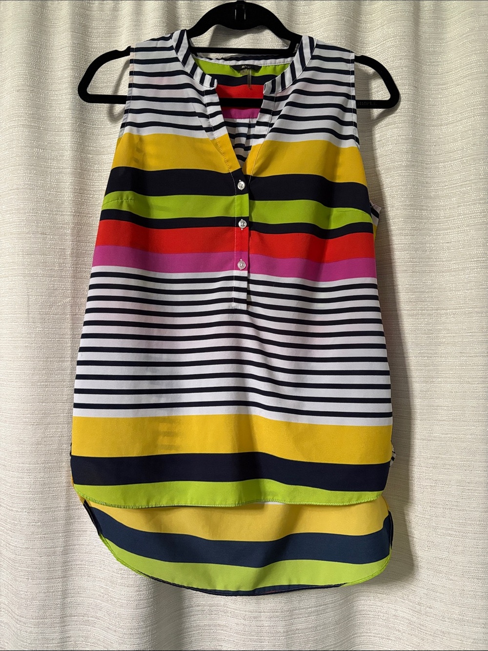 Small Milano Striped Multicolor Sleeveless Summer Top